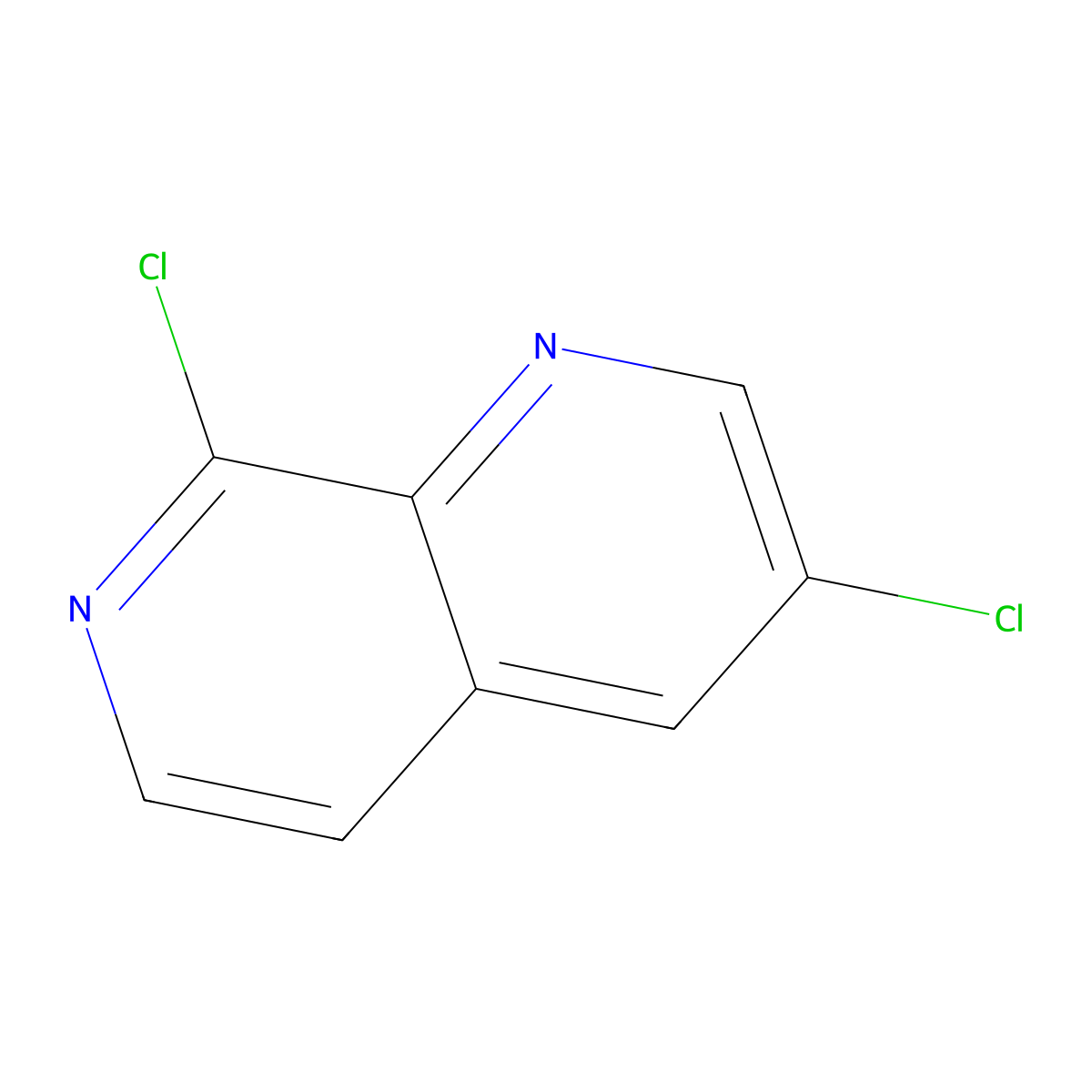 3,8-Dichloro-1,7-naphthyridine molecular structure, CAS 1260672-65-8