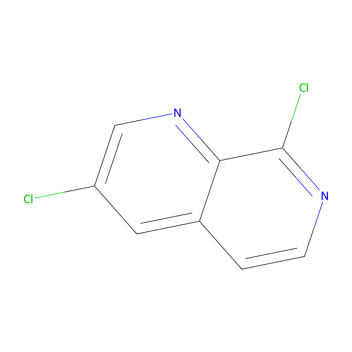 3,8-Dichloro-1,7-naphthyridine molecular structure, CAS 1260672-65-8