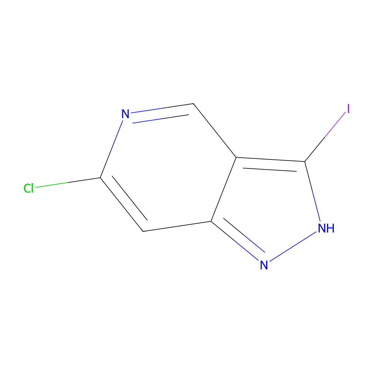 6-chloro-3-iodo-1H-pyrazolo[4,3-c]pyridine molecular structure, CAS 1260672-72-7