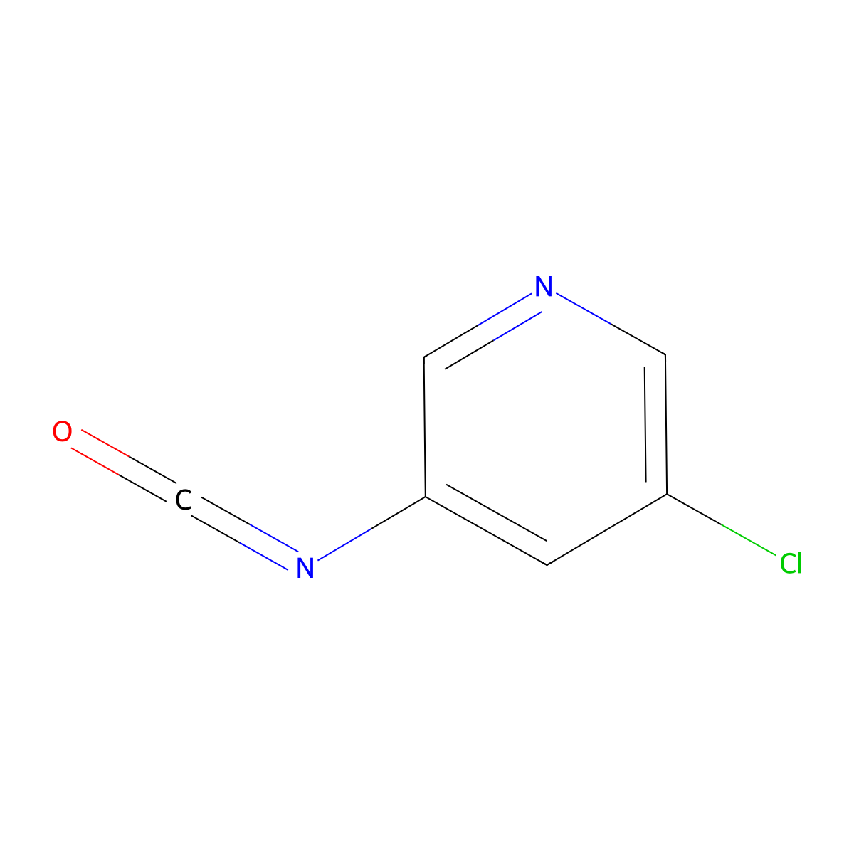 3-Chloro-5-isocyanatopyridine molecular structure, CAS 1260672-74-9