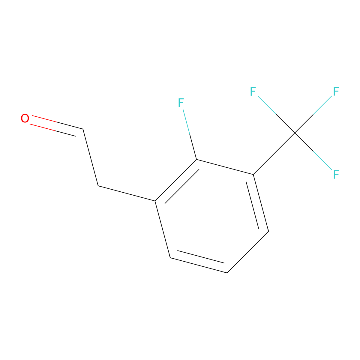 2-(2-Fluoro-3-(trifluoromethyl)phenyl)acetaldehyde molecular structure, CAS 1260673-85-5