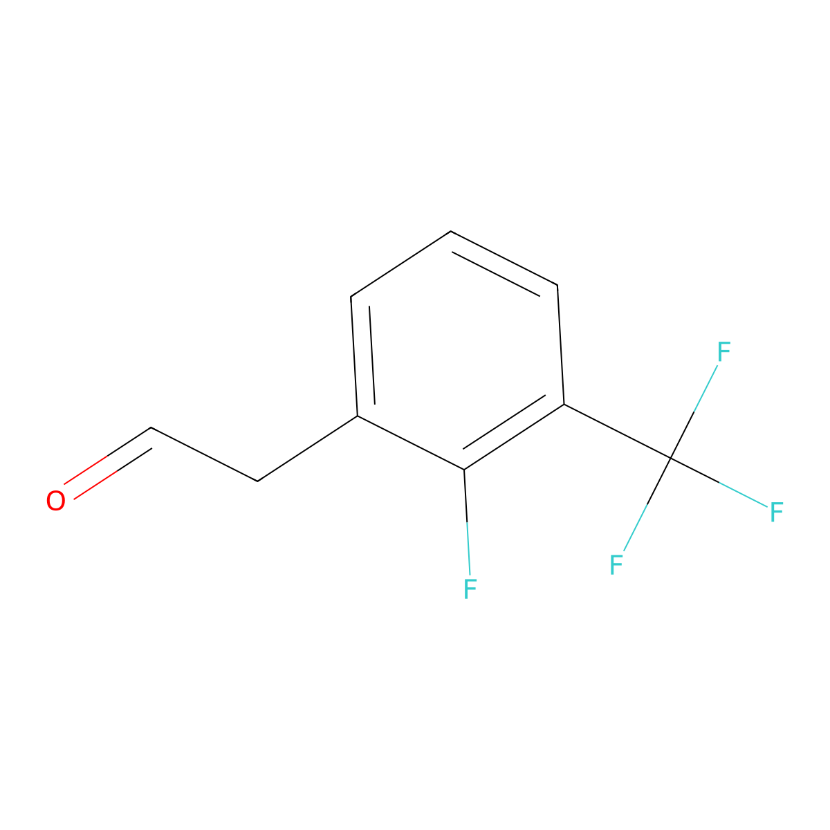 2-(2-Fluoro-3-(trifluoromethyl)phenyl)acetaldehyde molecular structure, CAS 1260673-85-5