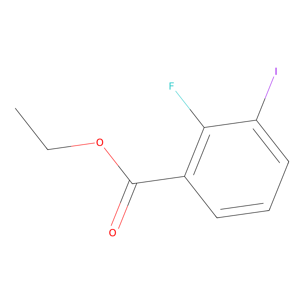 Ethyl 2-fluoro-3-iodobenzoate molecular structure, CAS 1260674-59-6