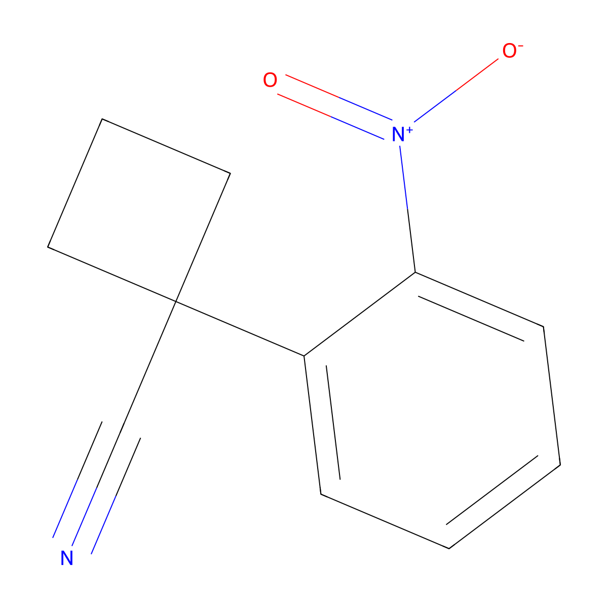 1-(2-Nitrophenyl)cyclobutanecarbonitrile molecular structure, CAS 1260674-86-9