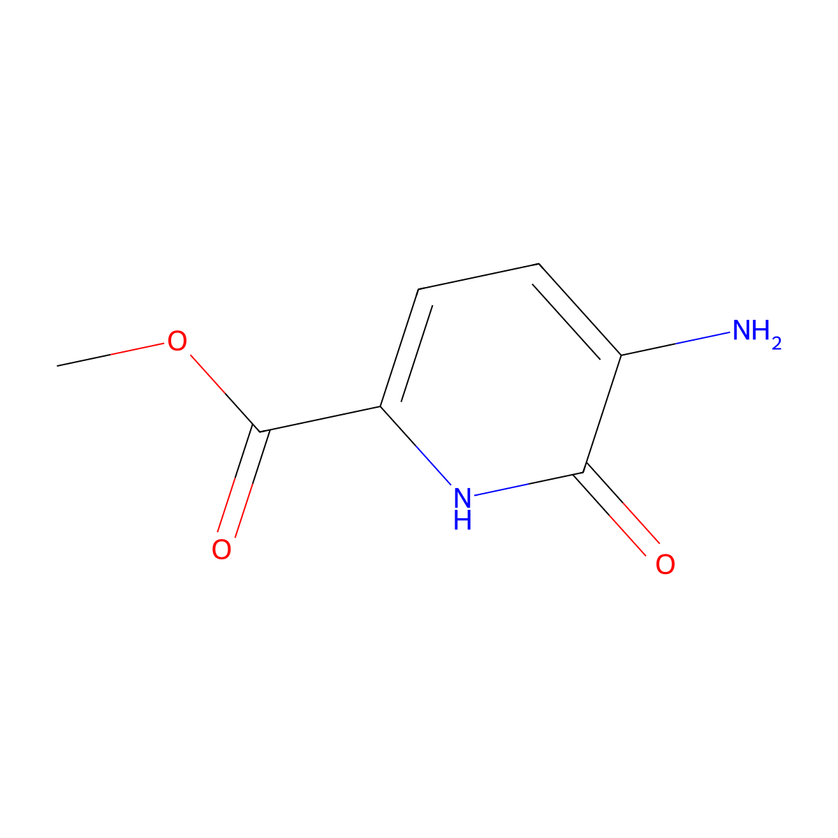 Methyl 5-amino-6-hydroxypyridine-2-carboxylate molecular structure, CAS 1260675-00-0