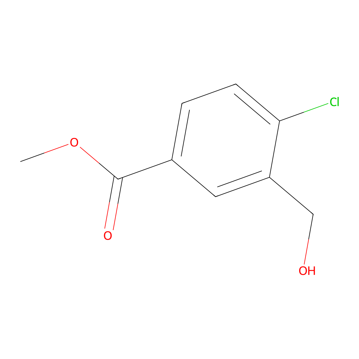 Methyl 4-chloro-3-(hydroxymethyl)benzoate molecular structure, CAS 1260675-02-2