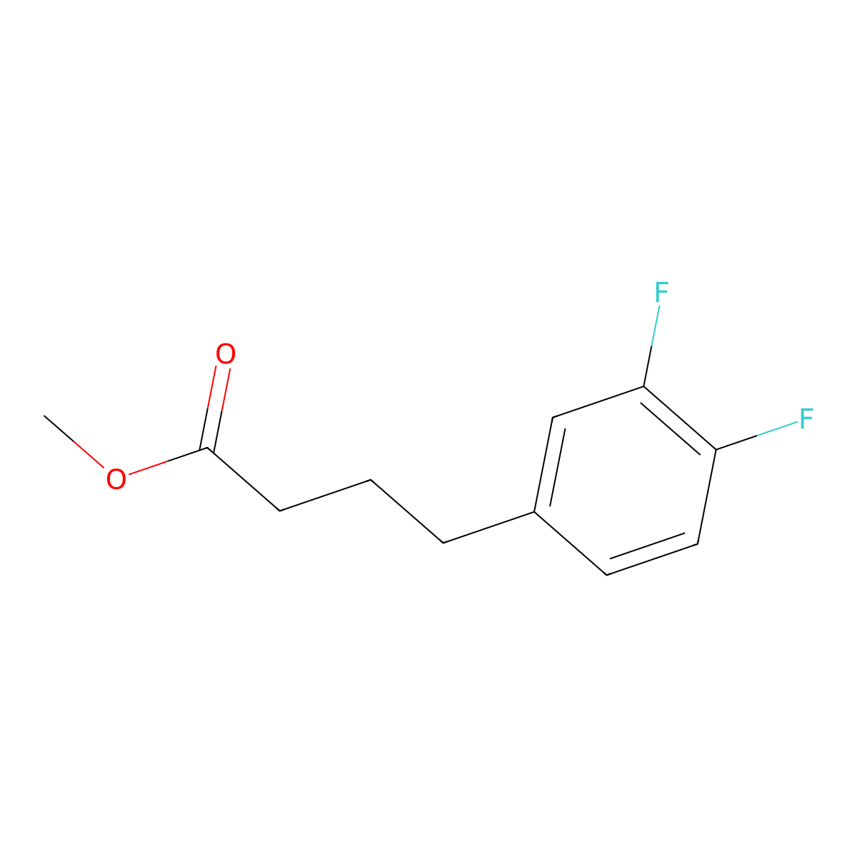 Methyl 4-(3,4-difluorophenyl)butanoate molecular structure, CAS 1260675-17-9