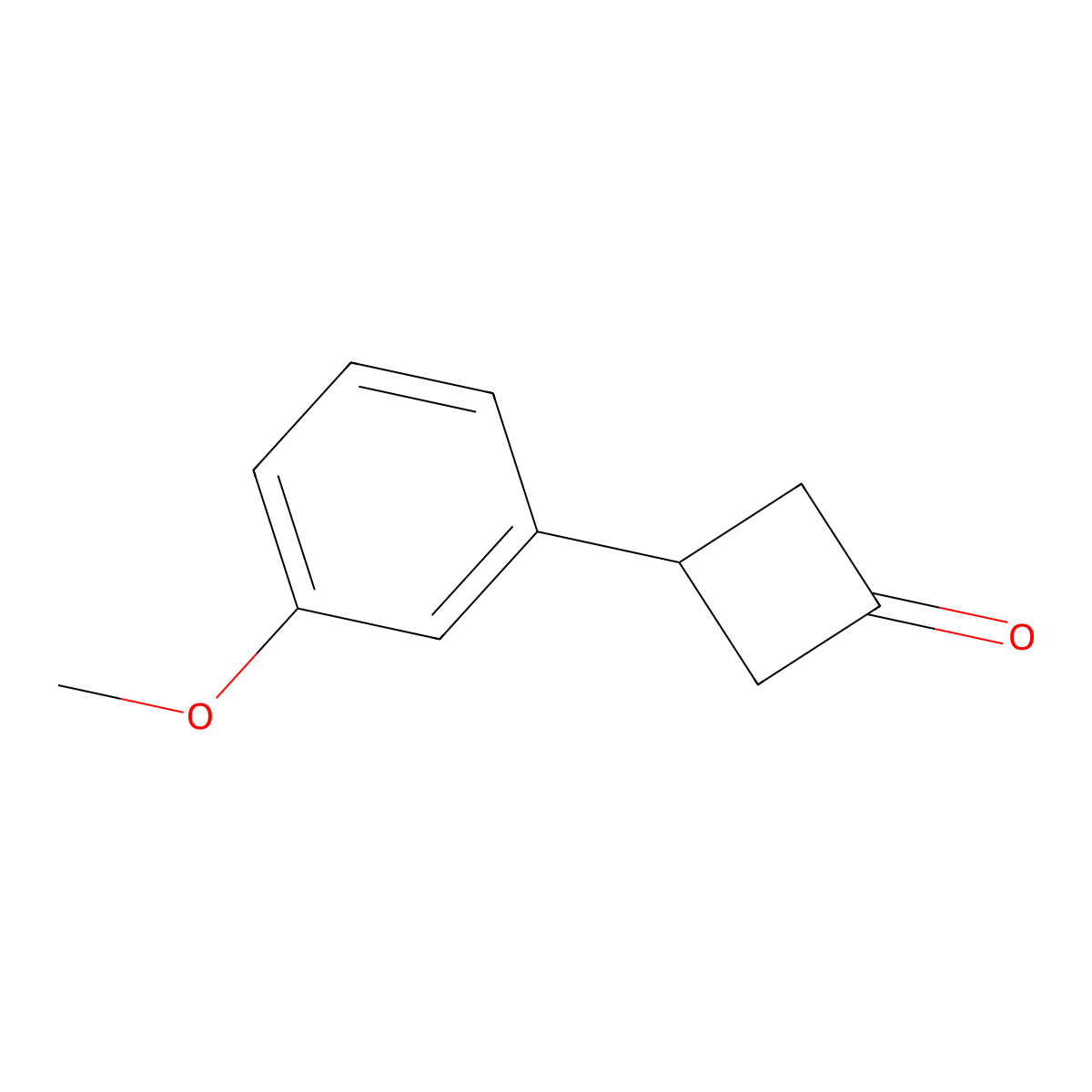 3-(3-Methoxyphenyl)cyclobutan-1-one molecular structure, CAS 1260675-20-4