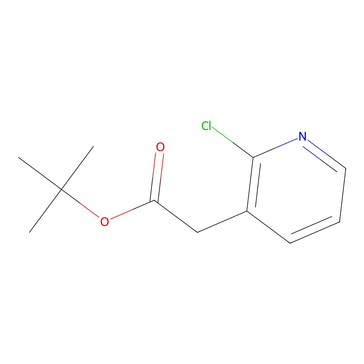 Tert-butyl 2-(2-chloropyridin-3-yl)acetate molecular structure, CAS 1260675-31-7