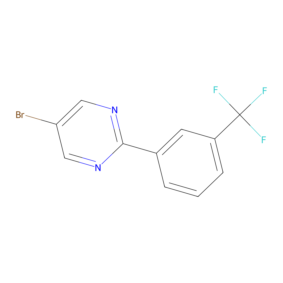 5-Bromo-2-(3-trifluoromethylphenyl)pyrimidine molecular structure, CAS 1260675-76-0