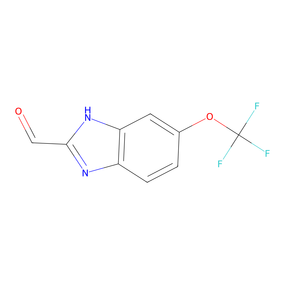 6-Trifluoromethoxy-1H-benzoimidazole-2-carbaldehyde molecular structure, CAS 1260675-84-0