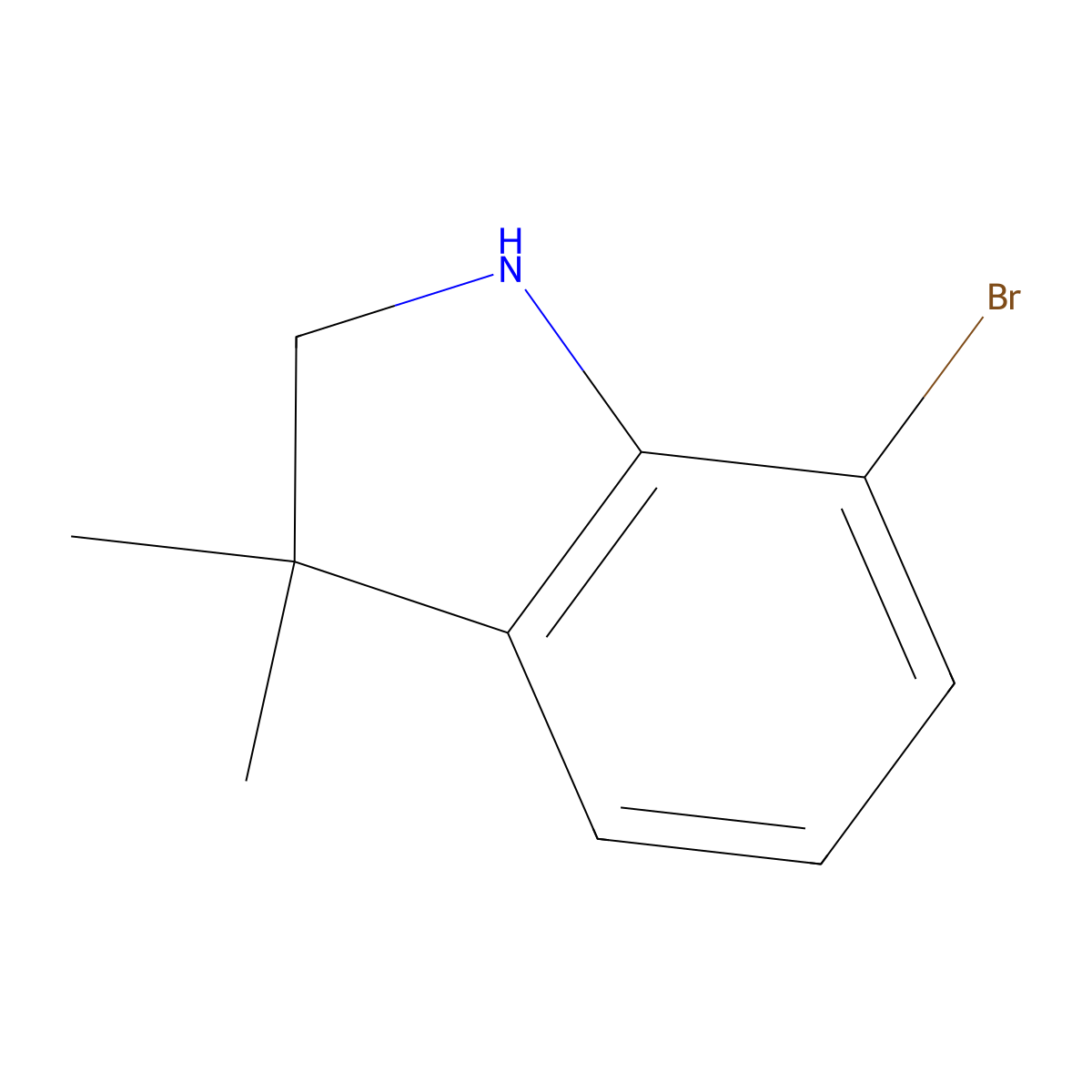 7-Bromo-3,3-dimethylindoline molecular structure, CAS 1260675-93-1