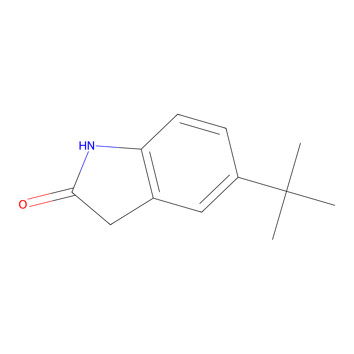 5-(tert-Butyl)indolin-2-one molecular structure, CAS 1260676-88-7