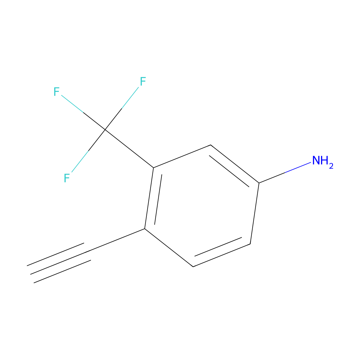 4-Ethynyl-3-(trifluoromethyl)aniline molecular structure, CAS 1260677-91-5