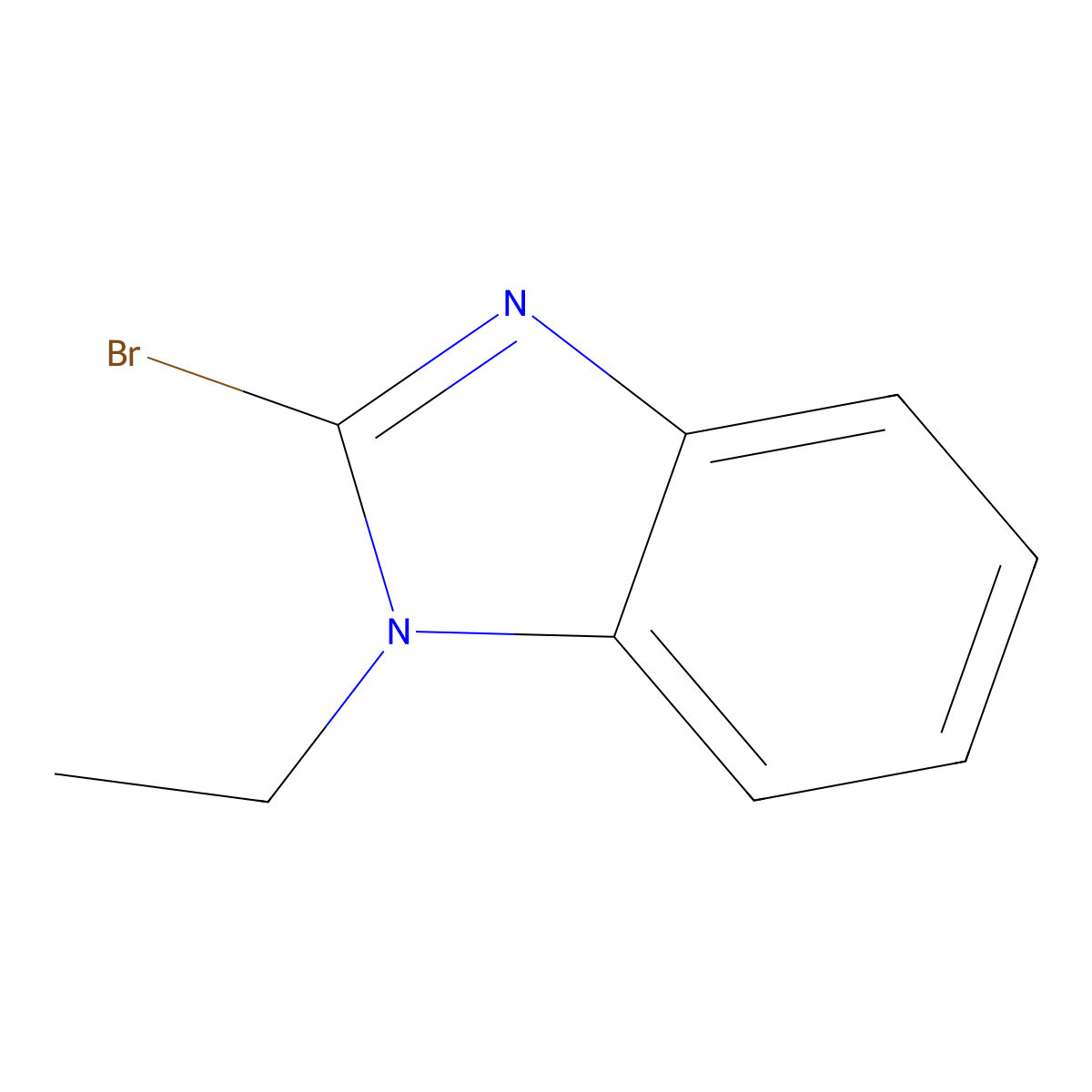 2-Bromo-1-ethyl-1H-benzo[d]imidazole molecular structure, CAS 1260678-15-6