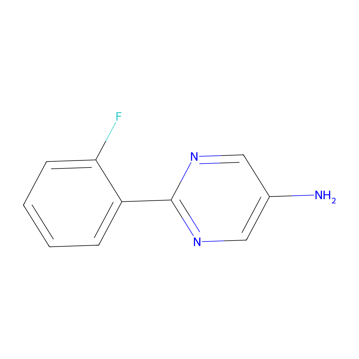 2-(2-Fluorophenyl)pyrimidin-5-amine molecular structure, CAS 1260678-41-8