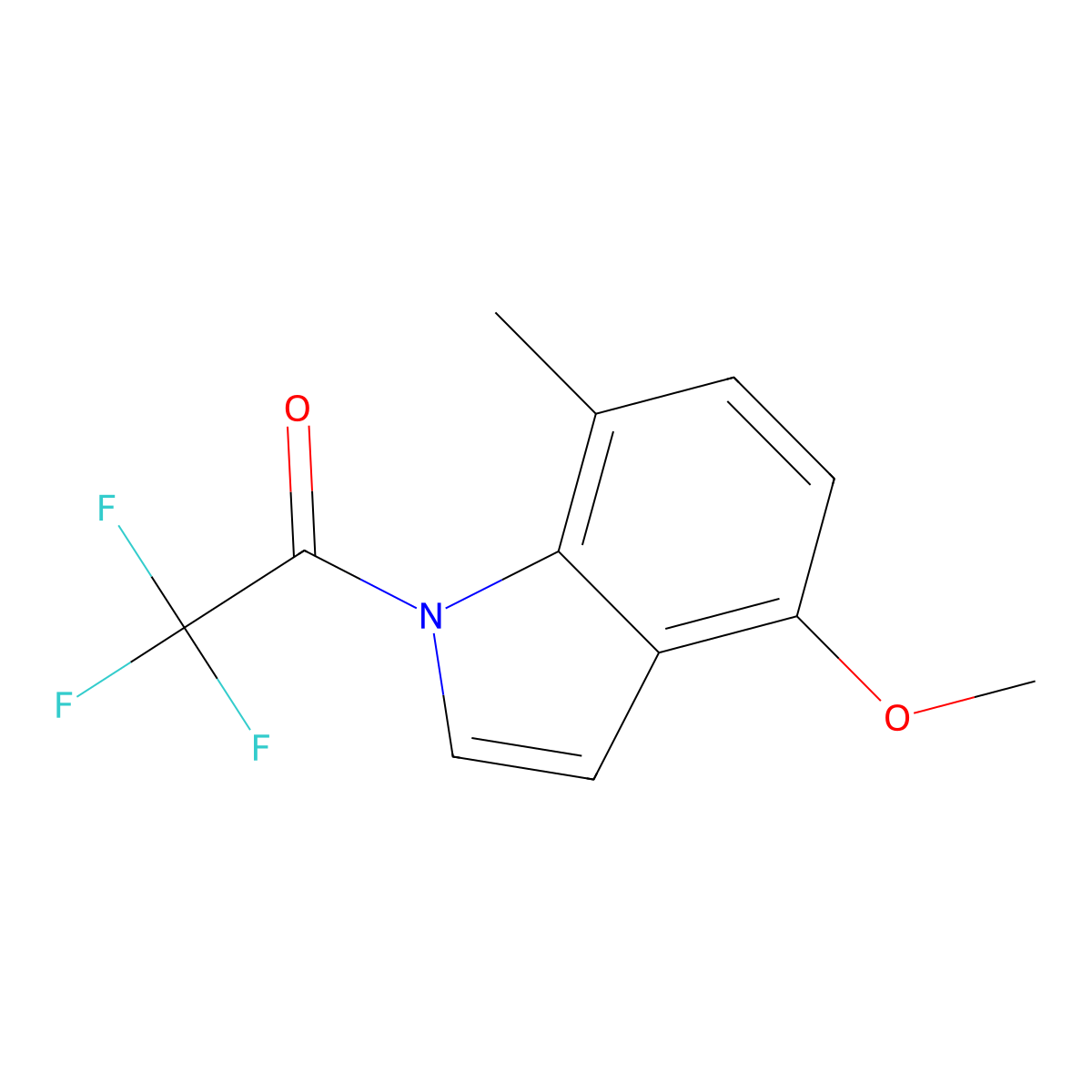 2,2,2-Trifluoro-1-(4-methoxy-7-methylindol-1-yl)ethanone molecular structure, CAS 1260678-43-0