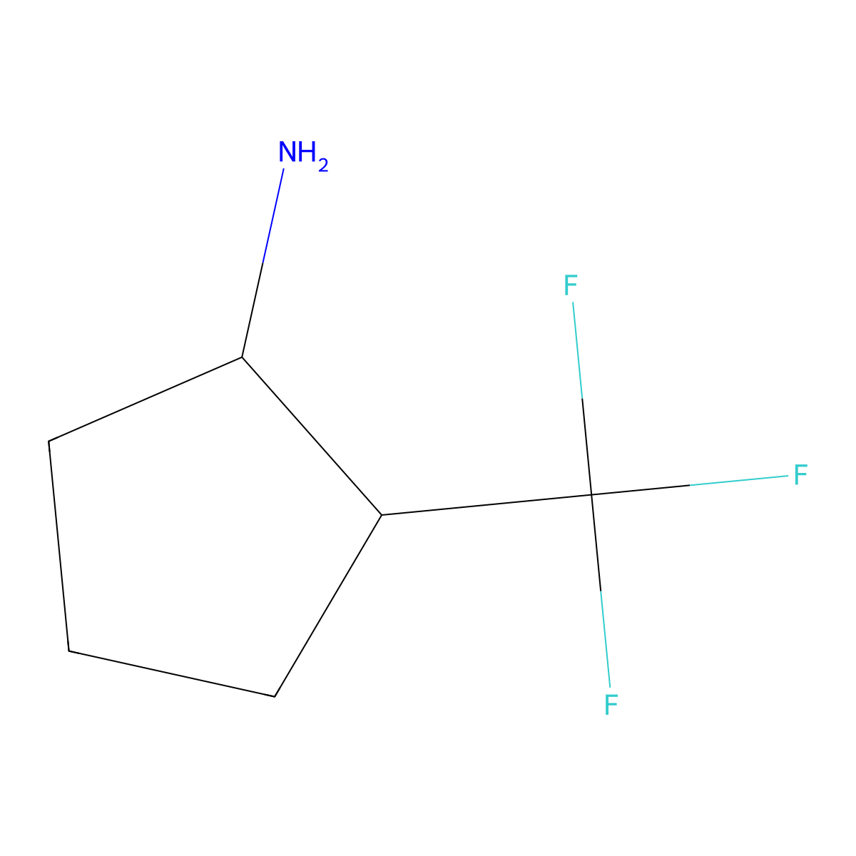 2-(Trifluoromethyl)cyclopentan-1-amine molecular structure, CAS 1260678-84-9