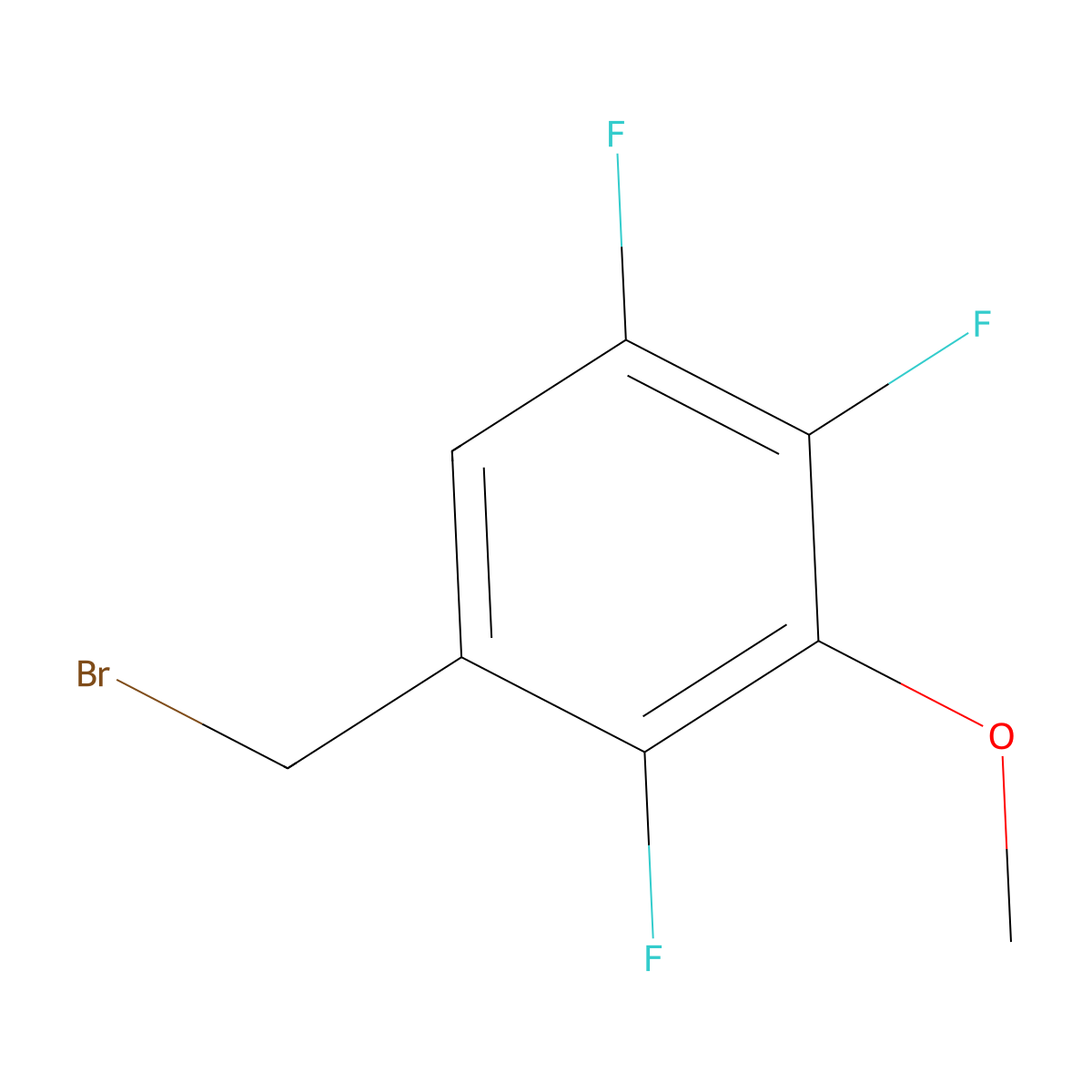 1-(Bromomethyl)-2,4,5-trifluoro-3-methoxybenzene molecular structure, CAS 1260679-24-0