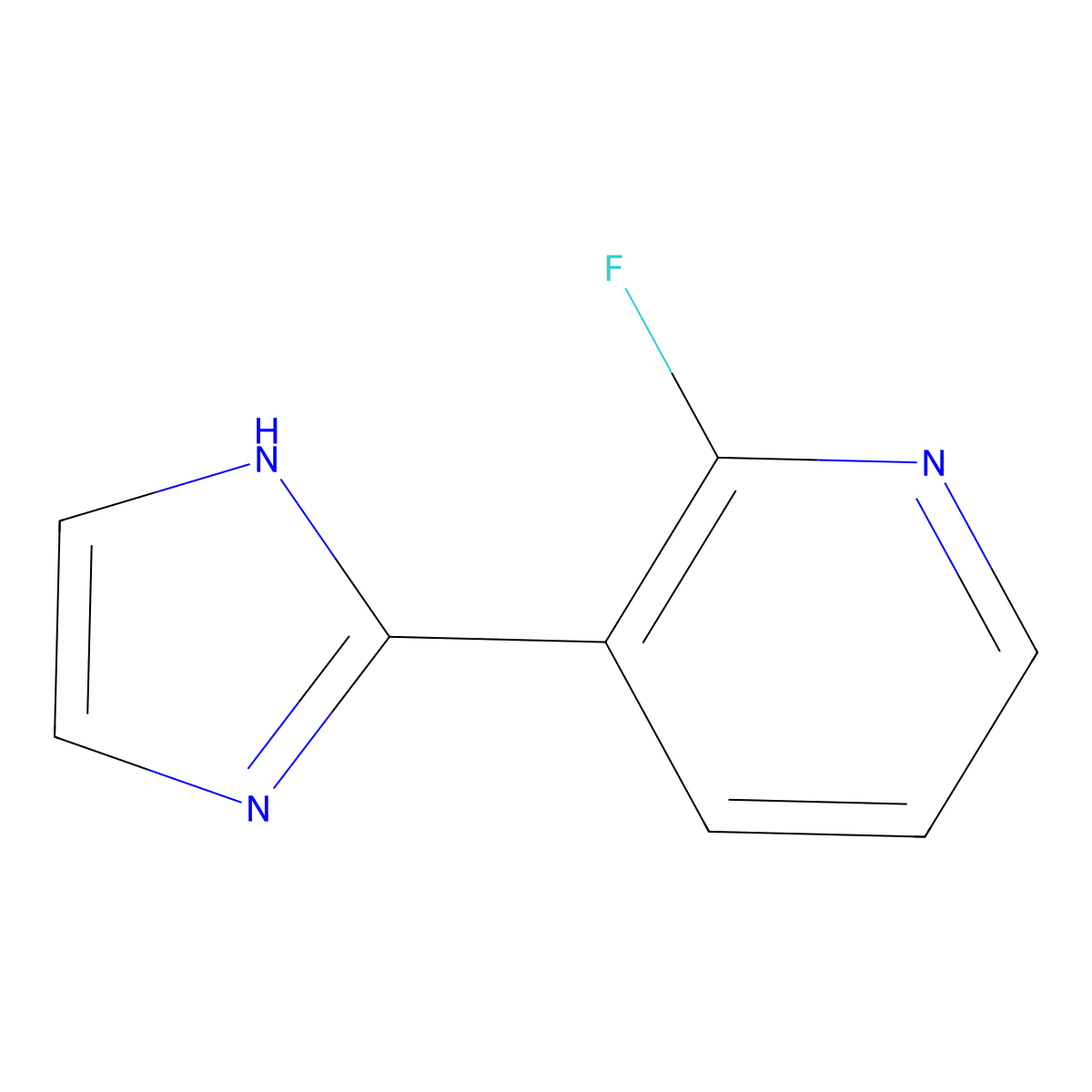 2-fluoro-3-(1H-imidazol-2-yl)pyridine molecular structure, CAS 1260679-40-0