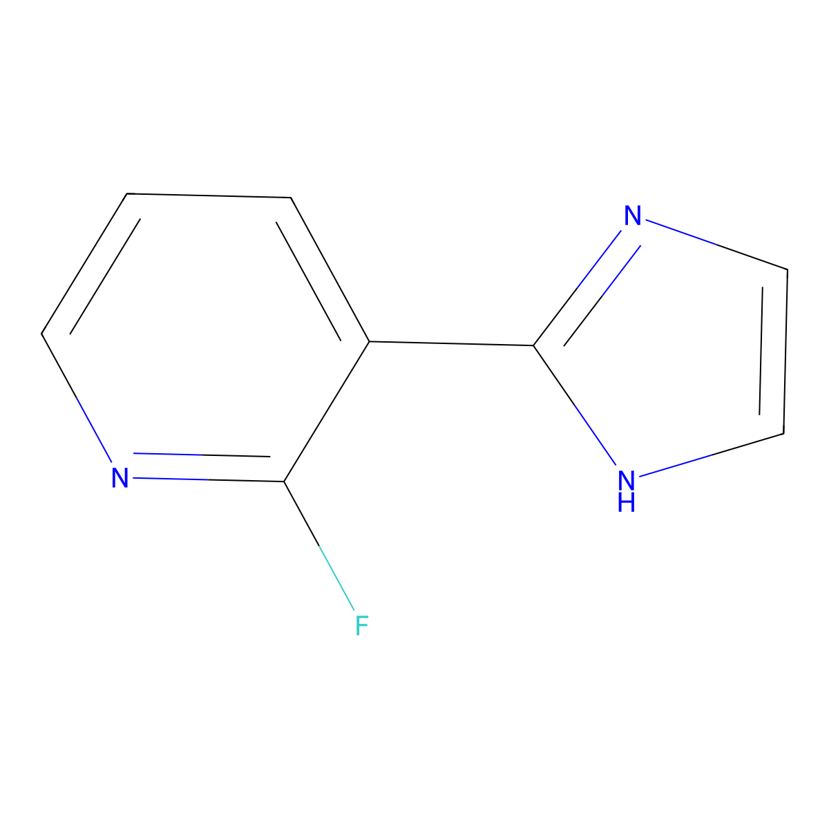 2-fluoro-3-(1H-imidazol-2-yl)pyridine molecular structure, CAS 1260679-40-0