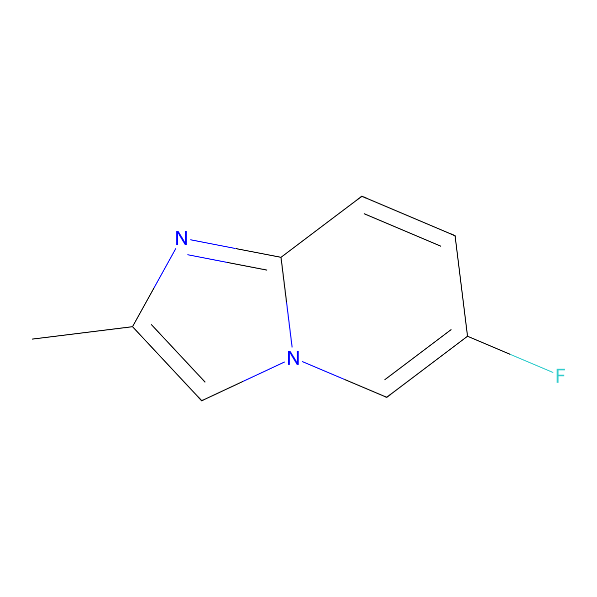 6-Fluoro-2-methylimidazo[1,2-a]pyridine molecular structure, CAS 1260679-51-3