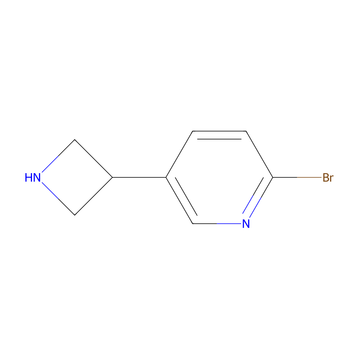 5-(Azetidin-3-yl)-2-bromopyridine molecular structure, CAS 1260681-59-1
