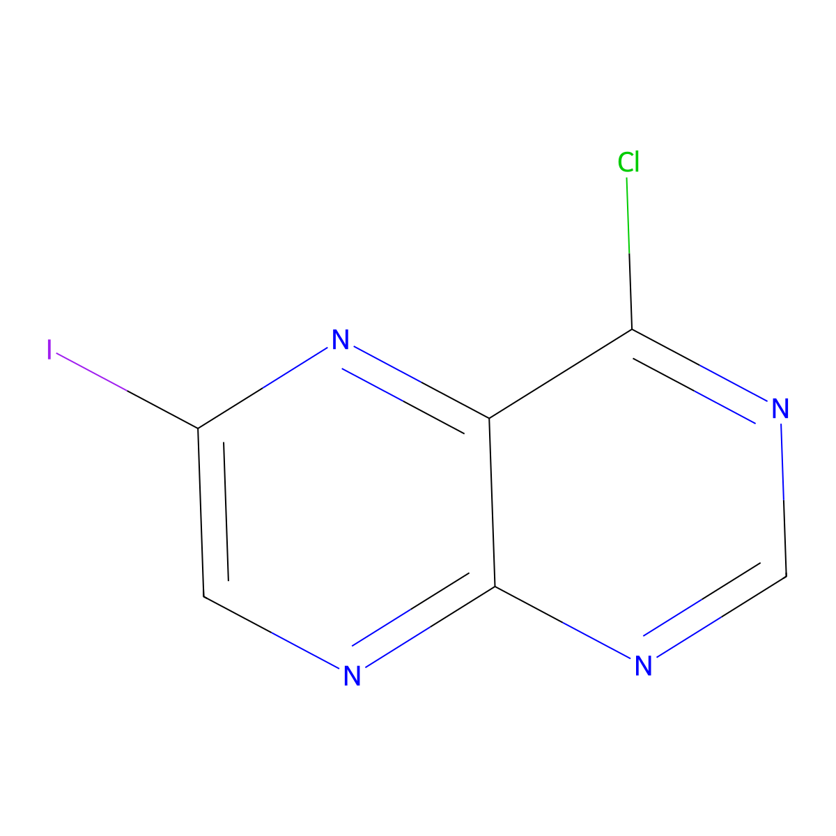 4-Chloro-6-iodopteridine molecular structure, CAS 1260681-70-6