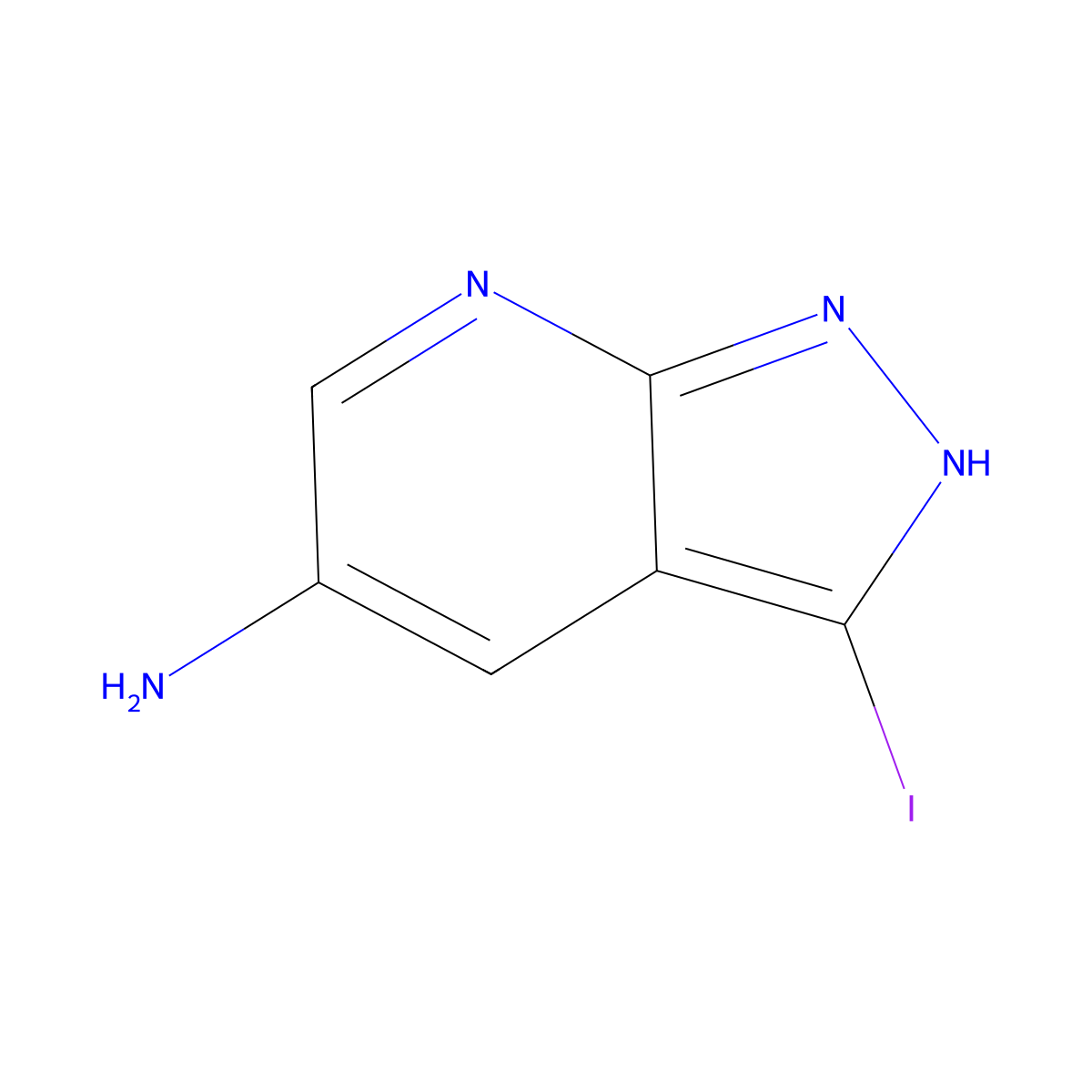 5-Amino-3-iodo-1H-pyrazolo[3,4-B]pyridine molecular structure, CAS 1260681-83-1