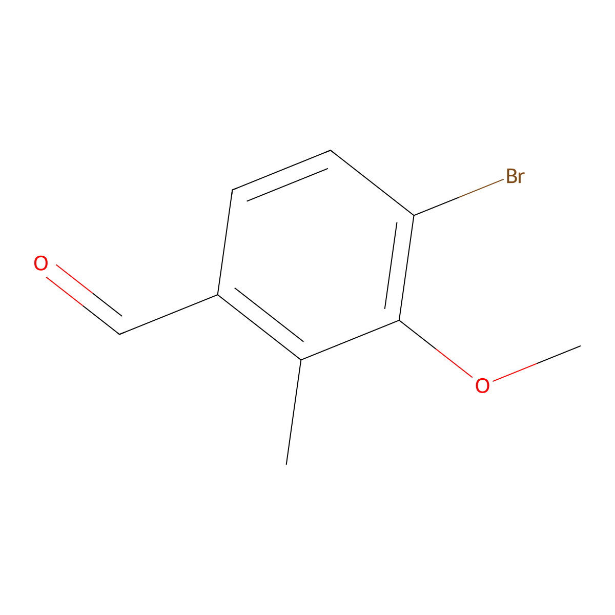 4-Bromo-3-methoxy-2-methylbenzaldehyde molecular structure, CAS 1260682-12-9