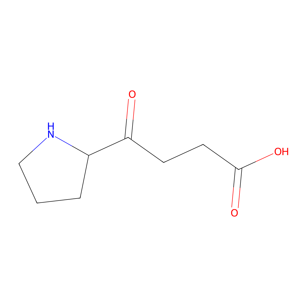 4-Oxo-4-(pyrrolidin-2-yl)butanoic acid molecular structure, CAS 1260682-30-1