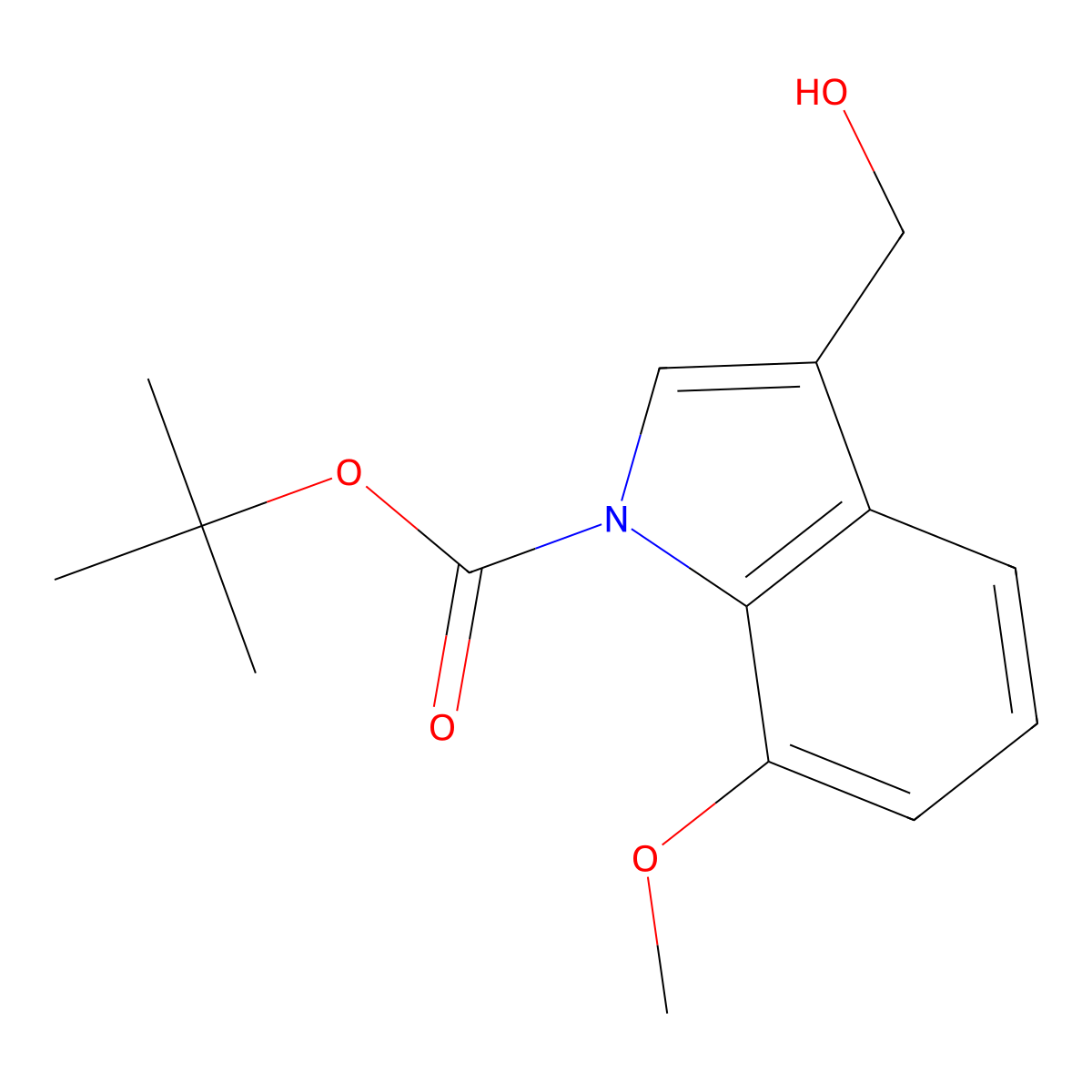 N-Boc-3-(hydroxymethyl)-7-methoxyindole molecular structure, CAS 1260683-23-5
