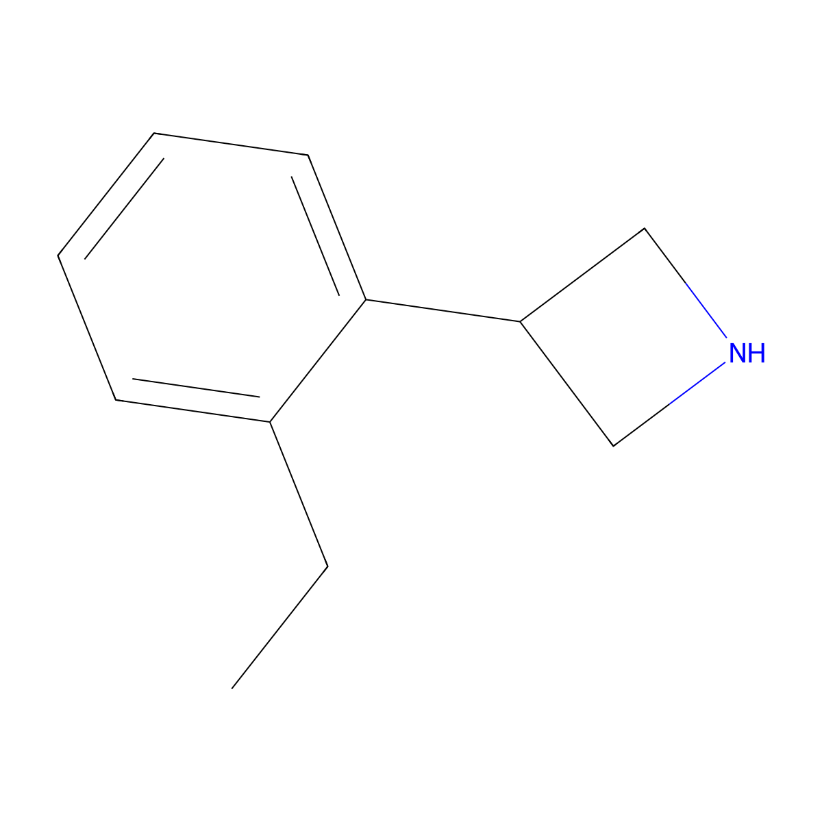 3-(2-Ethylphenyl)azetidine molecular structure, CAS 1260683-27-9