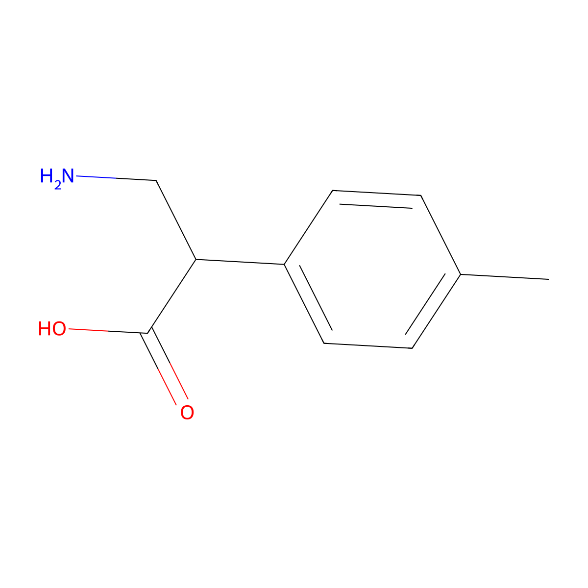 (2S)-3-amino-2-(4-methylphenyl)propanoic acid molecular structure, CAS 1260684-80-7