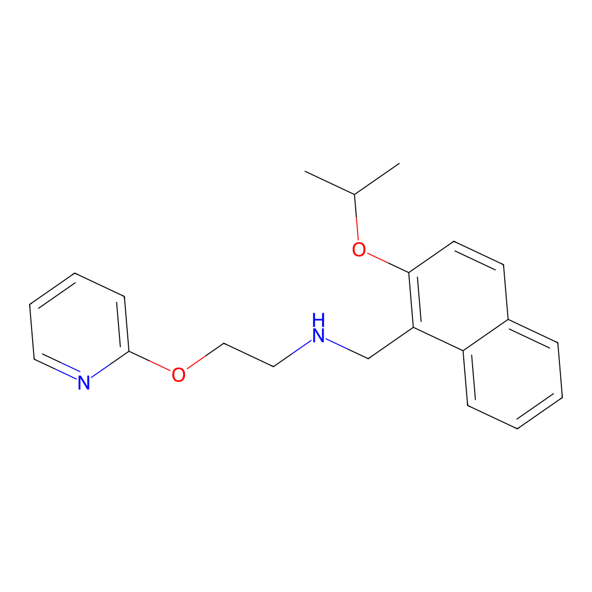 N-[(2-isopropoxy-1-naphthyl)methyl]-N-[2-(2-pyridinyloxy)ethyl]amine molecular structure, CAS 1260687-29-3