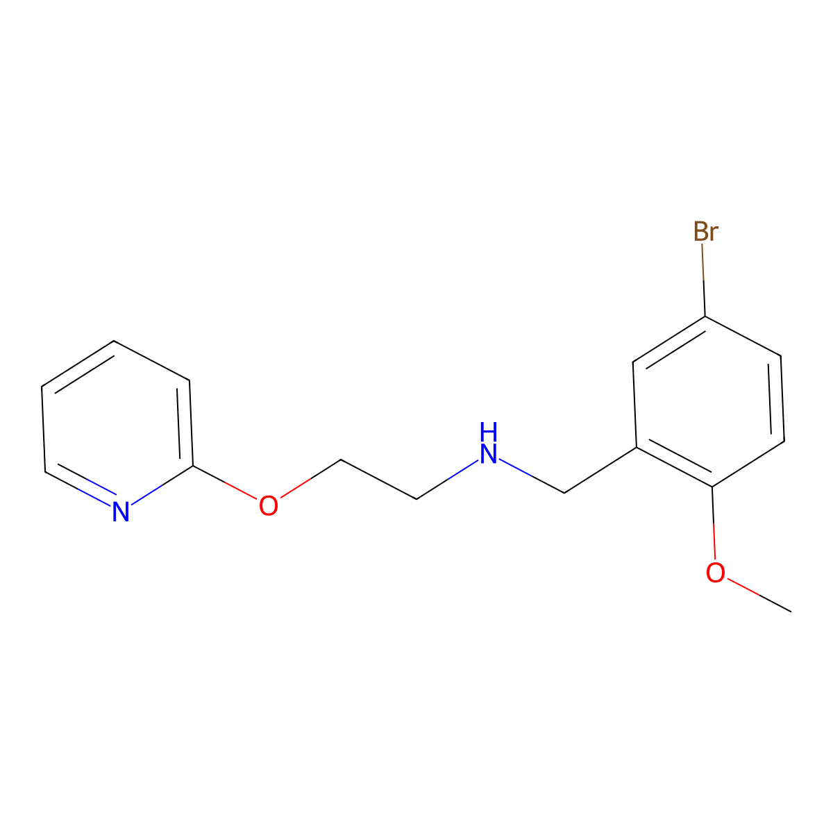 N-(5-bromo-2-methoxybenzyl)-2-(pyridin-2-yloxy)ethanamine molecular structure, CAS 1260687-78-2