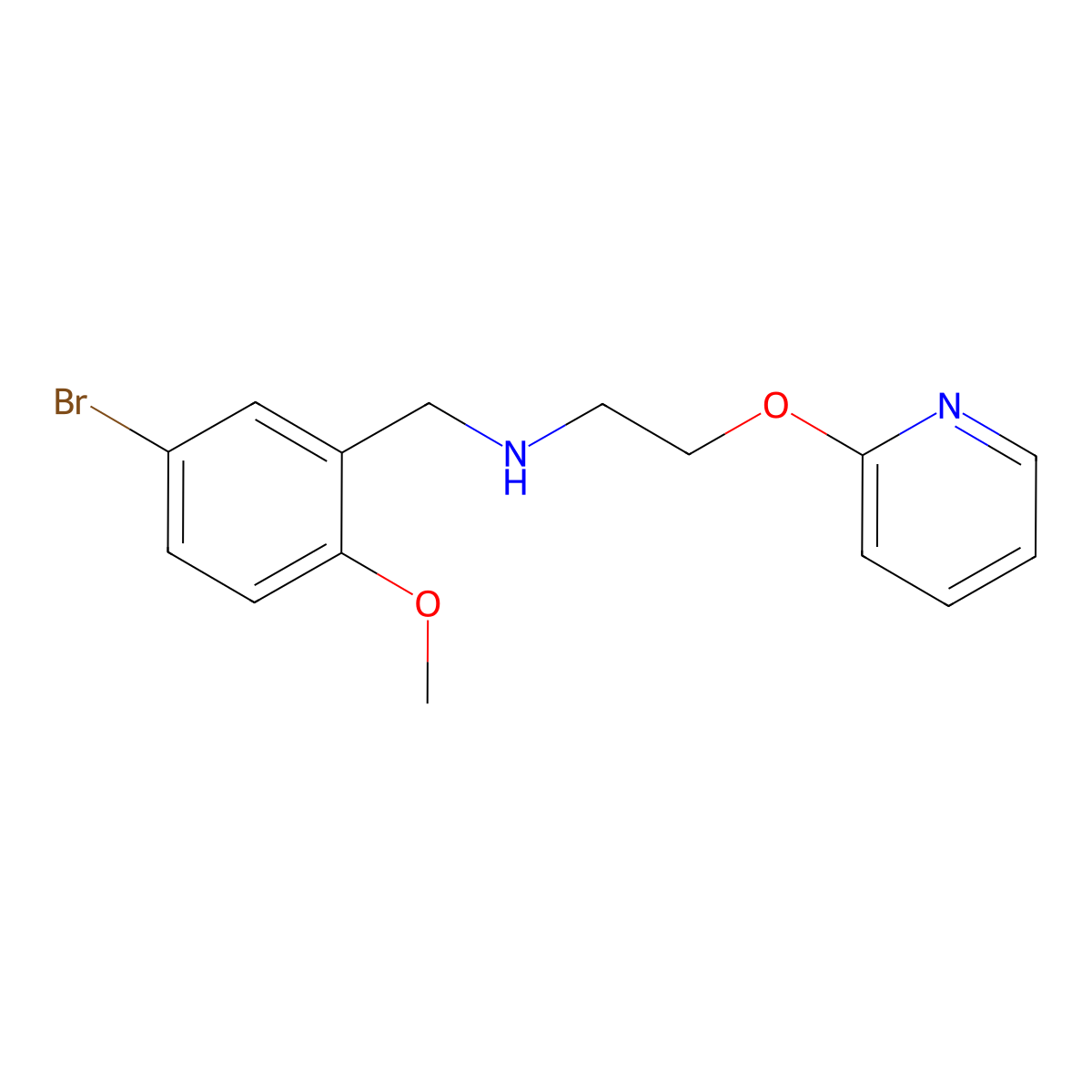 N-(5-bromo-2-methoxybenzyl)-2-(pyridin-2-yloxy)ethanamine molecular structure, CAS 1260687-78-2