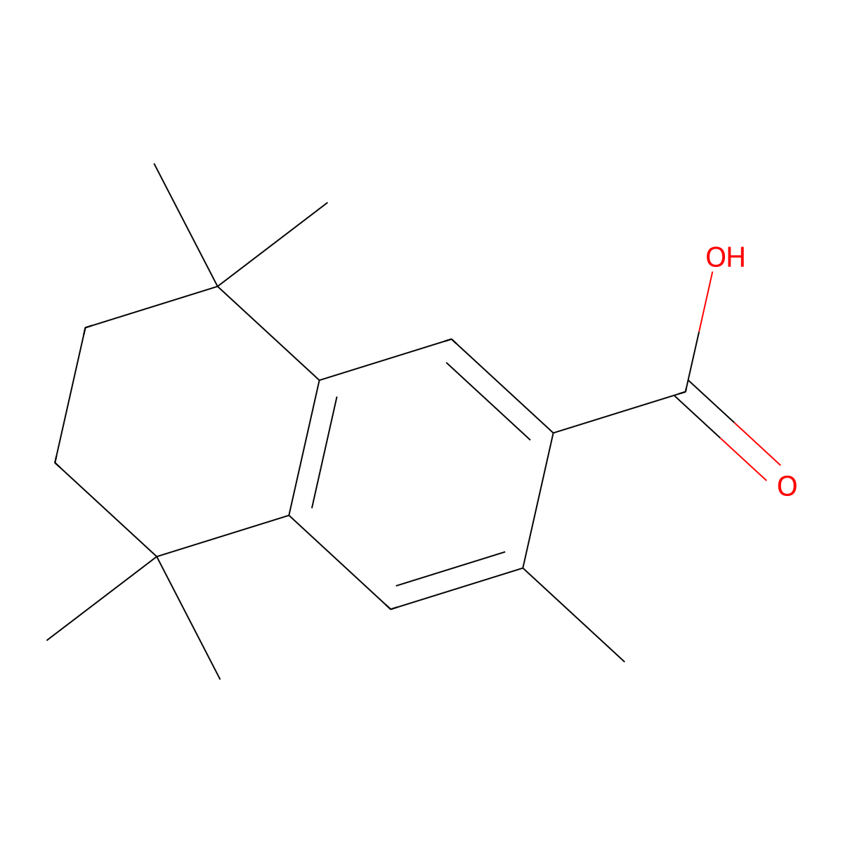 5,6,7,8-tetrahydro-3,5,5,8,8-pentamethyl-2-Naphthalenecarboxylic acid molecular structure, CAS 126070-22-2