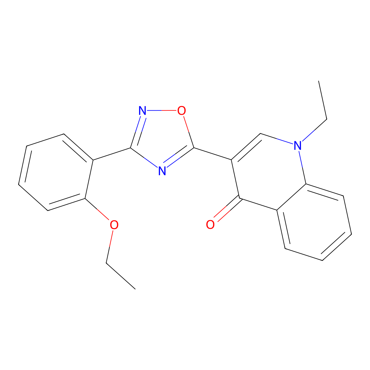 3-(3-(2-ethoxyphenyl)-1,2,4-oxadiazol-5-yl)-1-ethylquinolin-4(1H)-one molecular structure, CAS 1260700-93-3