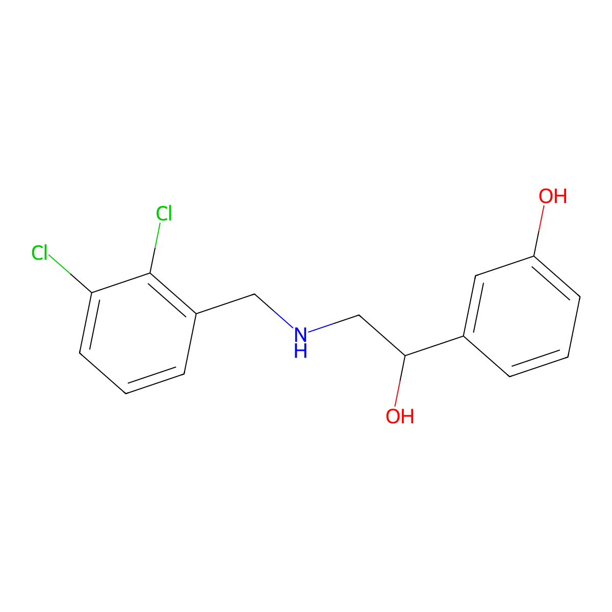 3-{2-[(2,3-Dichlorobenzyl)amino]-1-hydroxyethyl}phenol molecular structure, CAS 1260703-99-8