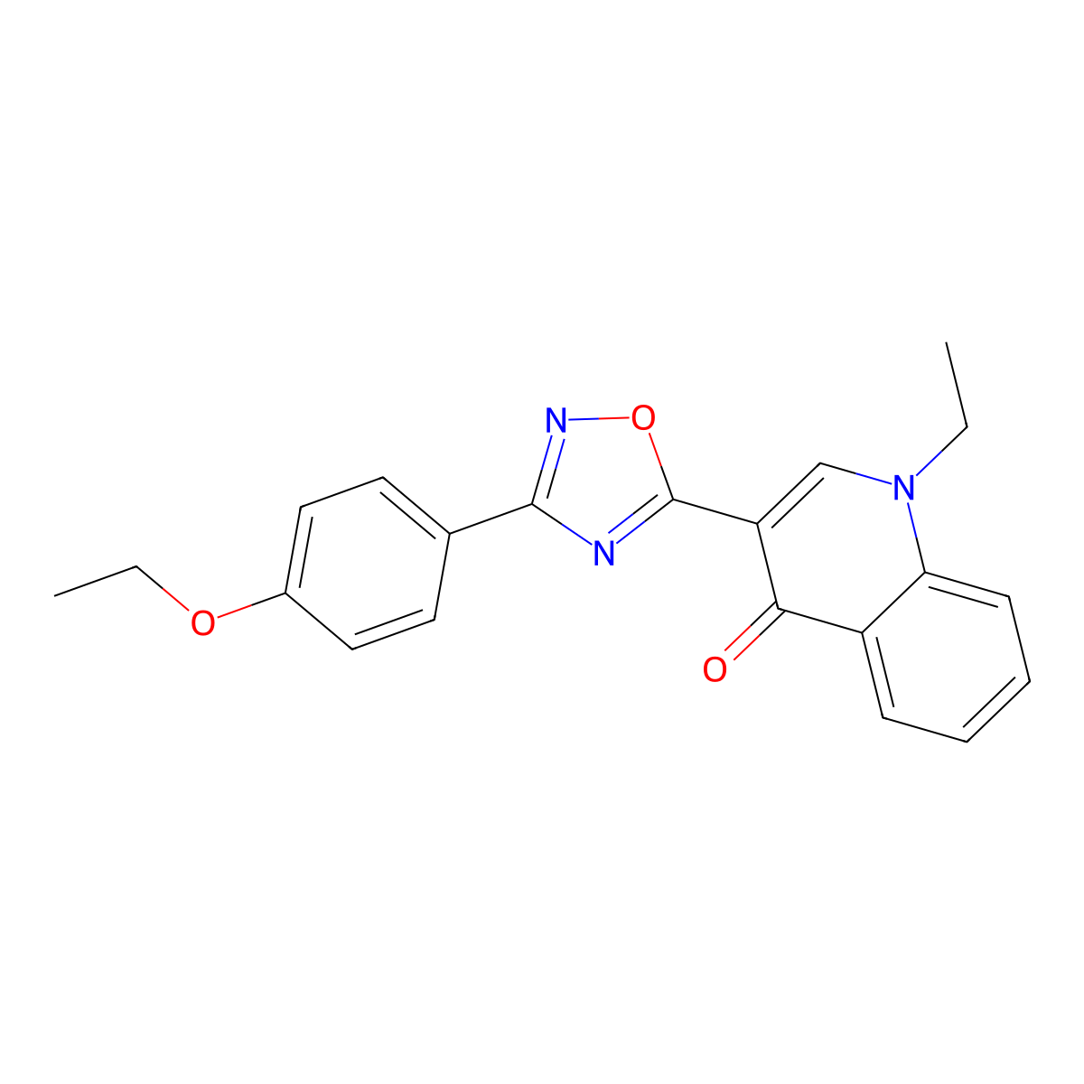 3-(3-(4-ethoxyphenyl)-1,2,4-oxadiazol-5-yl)-1-ethylquinolin-4(1H)-one molecular structure, CAS 1260704-83-3