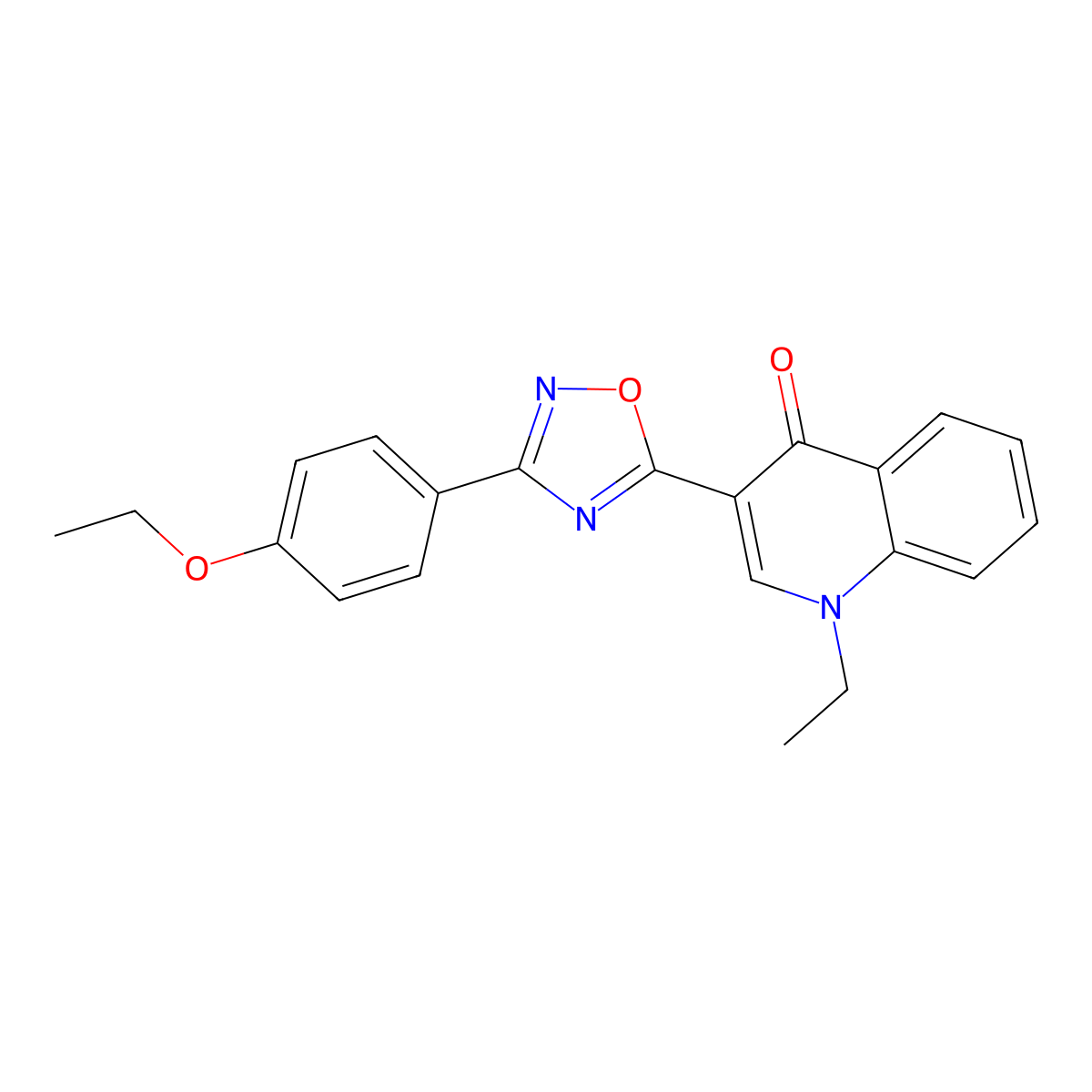 3-(3-(4-ethoxyphenyl)-1,2,4-oxadiazol-5-yl)-1-ethylquinolin-4(1H)-one molecular structure, CAS 1260704-83-3