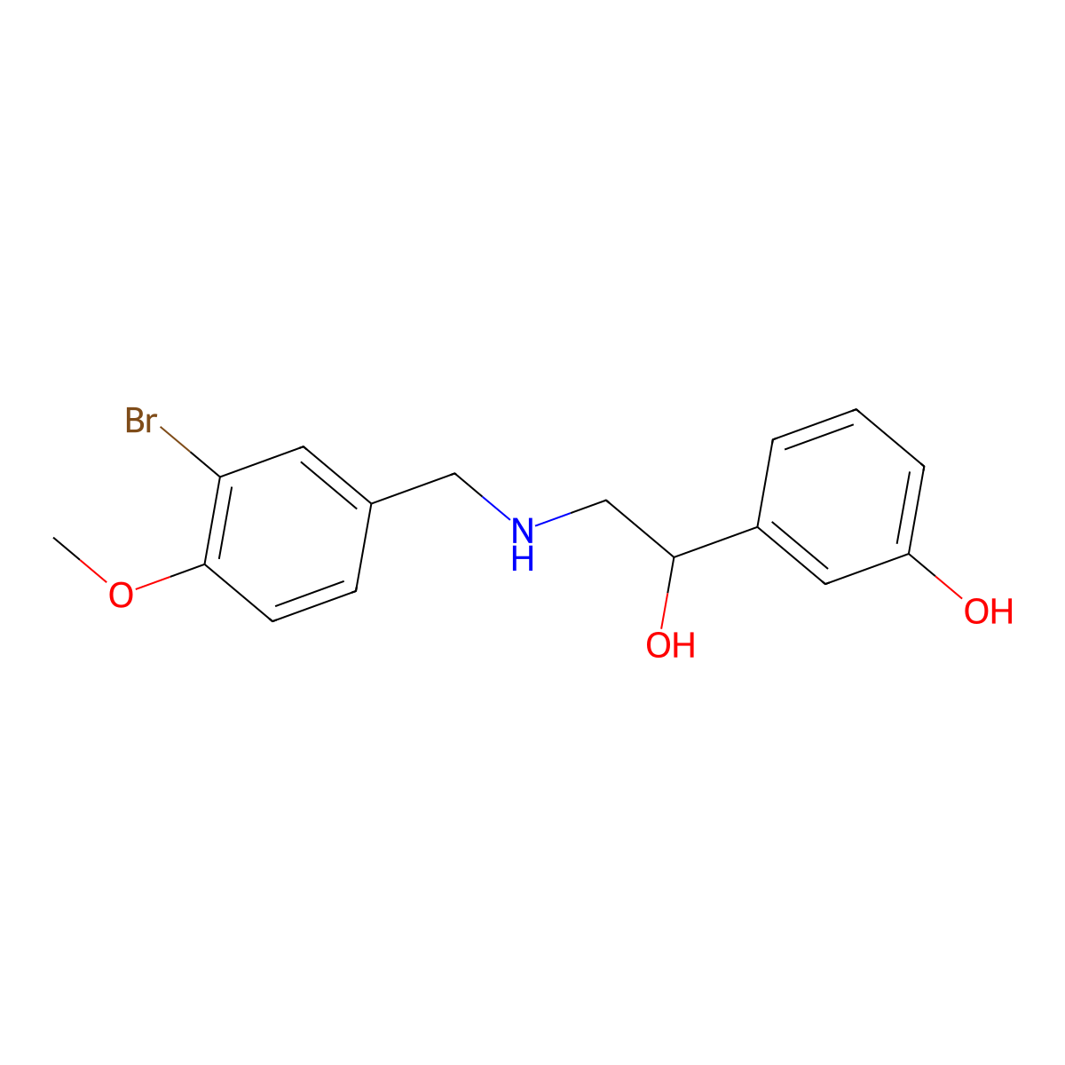 3-{2-[(3-Bromo-4-methoxybenzyl)amino]-1-hydroxyethyl}phenol molecular structure, CAS 1260705-14-3