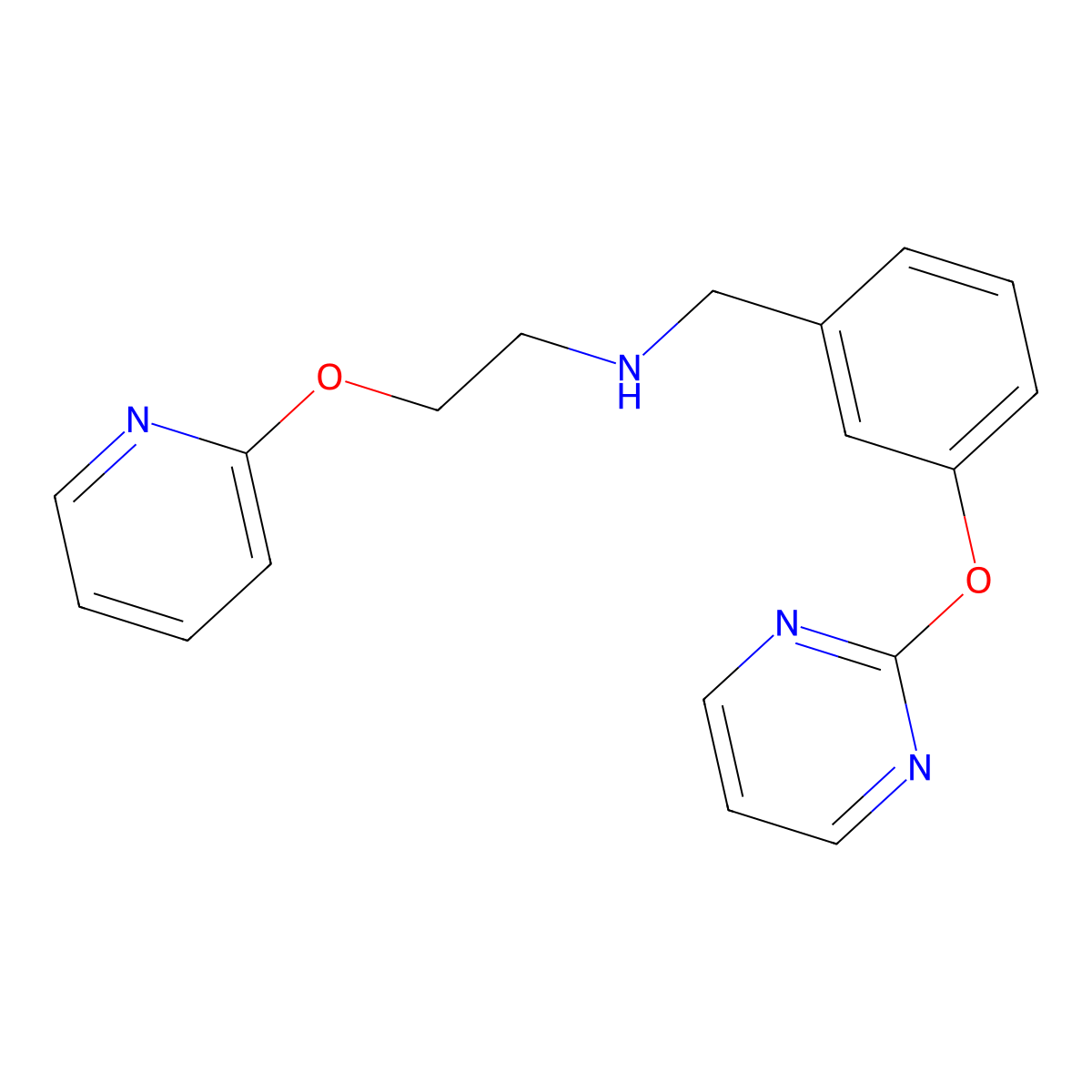 2-(pyridin-2-yloxy)-N-[3-(pyrimidin-2-yloxy)benzyl]ethanamine molecular structure, CAS 1260708-94-8