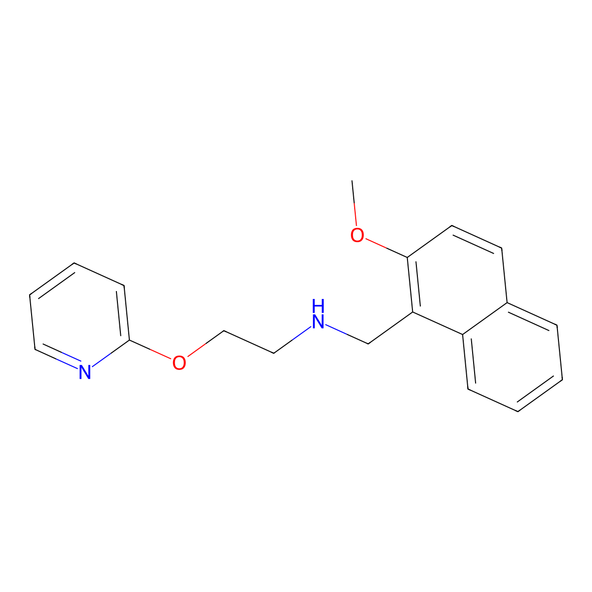 N-[(2-methoxynaphthalen-1-yl)methyl]-2-(pyridin-2-yloxy)ethanamine molecular structure, CAS 1260713-46-9
