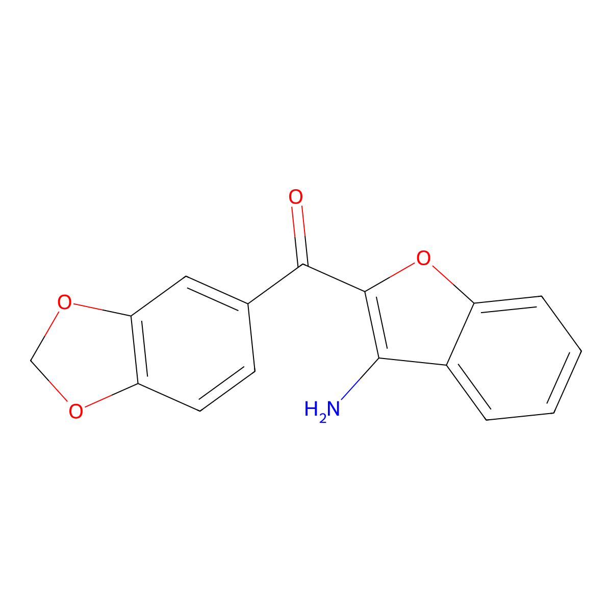 (3-Aminobenzofuran-2-yl)(benzo[d][1,3]dioxol-5-yl)methanone molecular structure, CAS 1260722-59-5