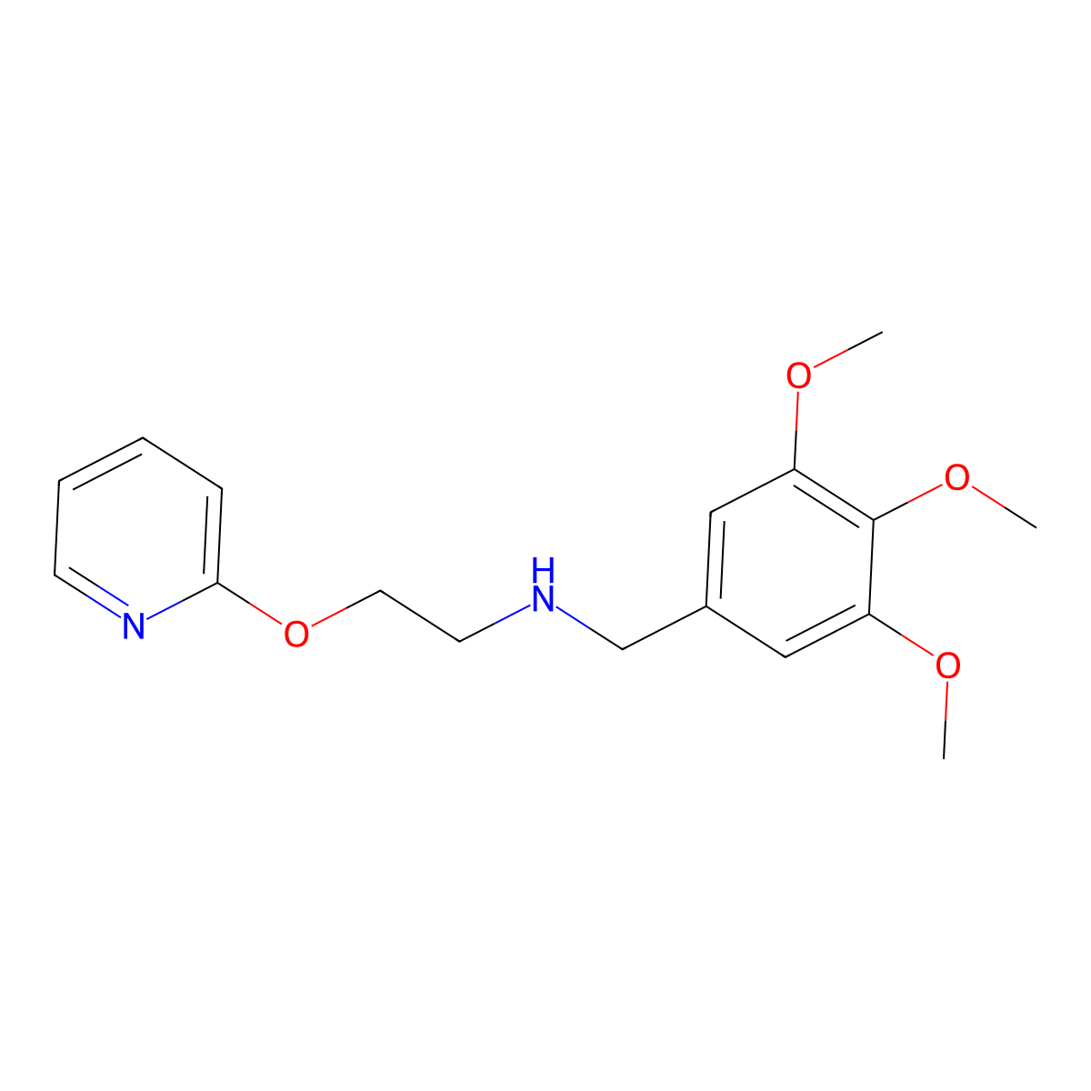 2-(2-pyridinyloxy)-N-(3,4,5-trimethoxybenzyl)ethanamine molecular structure, CAS 1260722-64-2