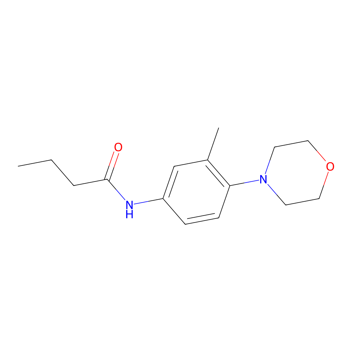N-[3-methyl-4-(4-morpholinyl)phenyl]butanamide molecular structure, CAS 1260728-69-5