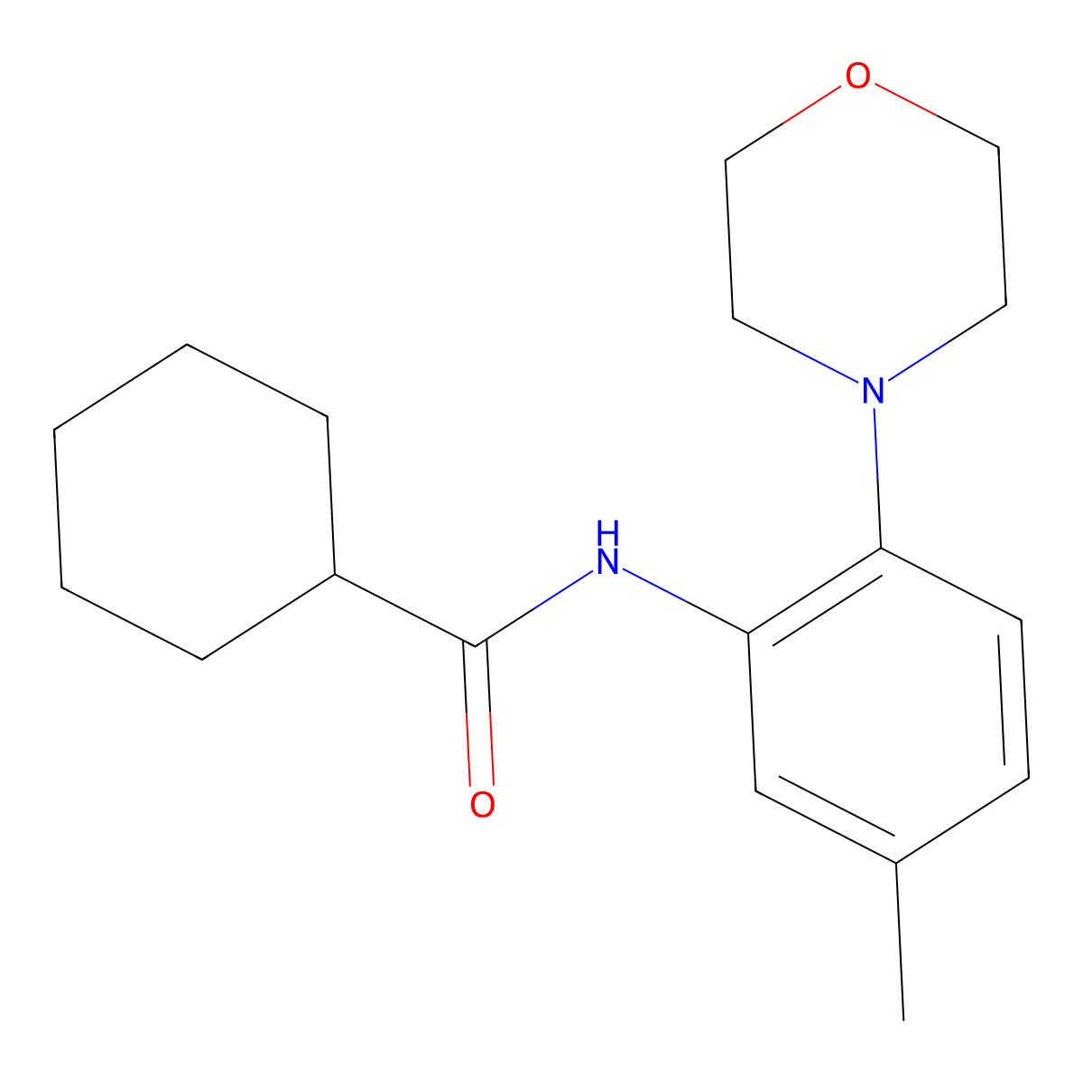 N-[5-methyl-2-(4-morpholinyl)phenyl]cyclohexanecarboxamide molecular structure, CAS 1260728-73-1