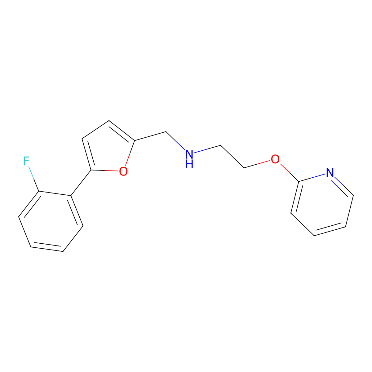 N-{[5-(2-fluorophenyl)furan-2-yl]methyl}-2-(pyridin-2-yloxy)ethanamine molecular structure, CAS 1260731-25-6